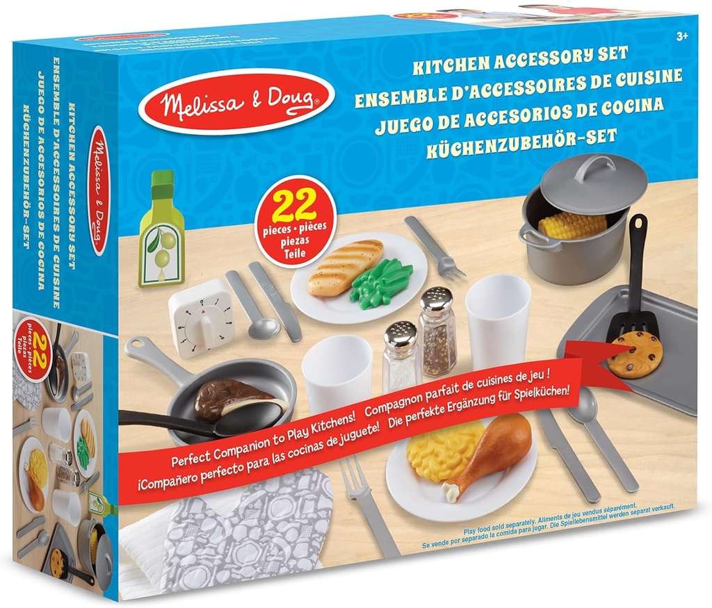 22-Piece Play Kitchen Accessories Set