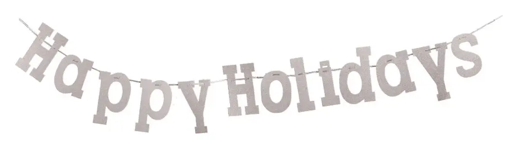 بنر زينة عبارة عطلة سعيدة بطول 7 قدم (Happy Holiday)