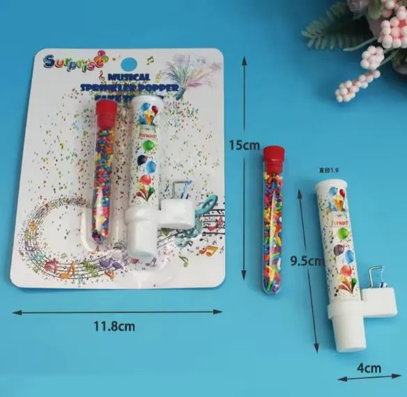 Sprinkler popper cake topper