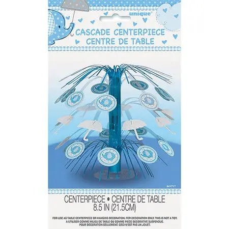 زينة شلال المظلة مع الفيلة الصغار مقاس ٨.٥ إنش - استقبال مولود جديد ولد وبنت