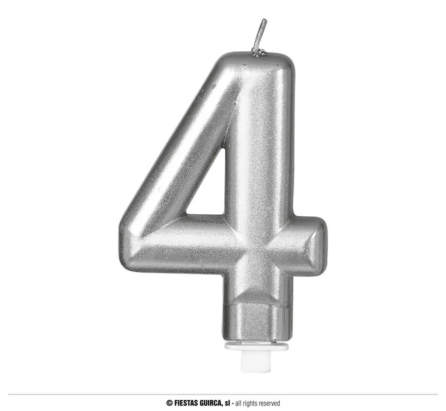 METALLIC CANDLE No. 4, 8 CMS.