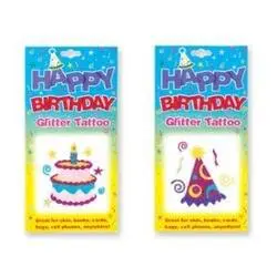 Birthday Glitter Tattoo	 Stickers & Tattoos