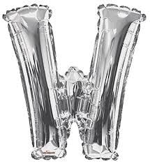 34 Inch Airfill Balloon Letter W 