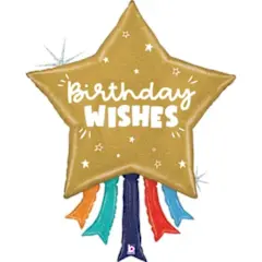  43 inch Birthday Wishes Star balloon 