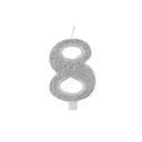 Numeral Metal Candle 8 9.5Cm