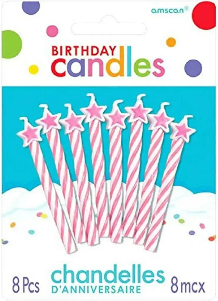 Spiral Candles w/Star Topper 