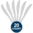 Heavy Weight Plastic Knives 24/pk - New Pink Cutlery