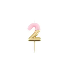 Numeral Metal Candle (2)  9 Cm 