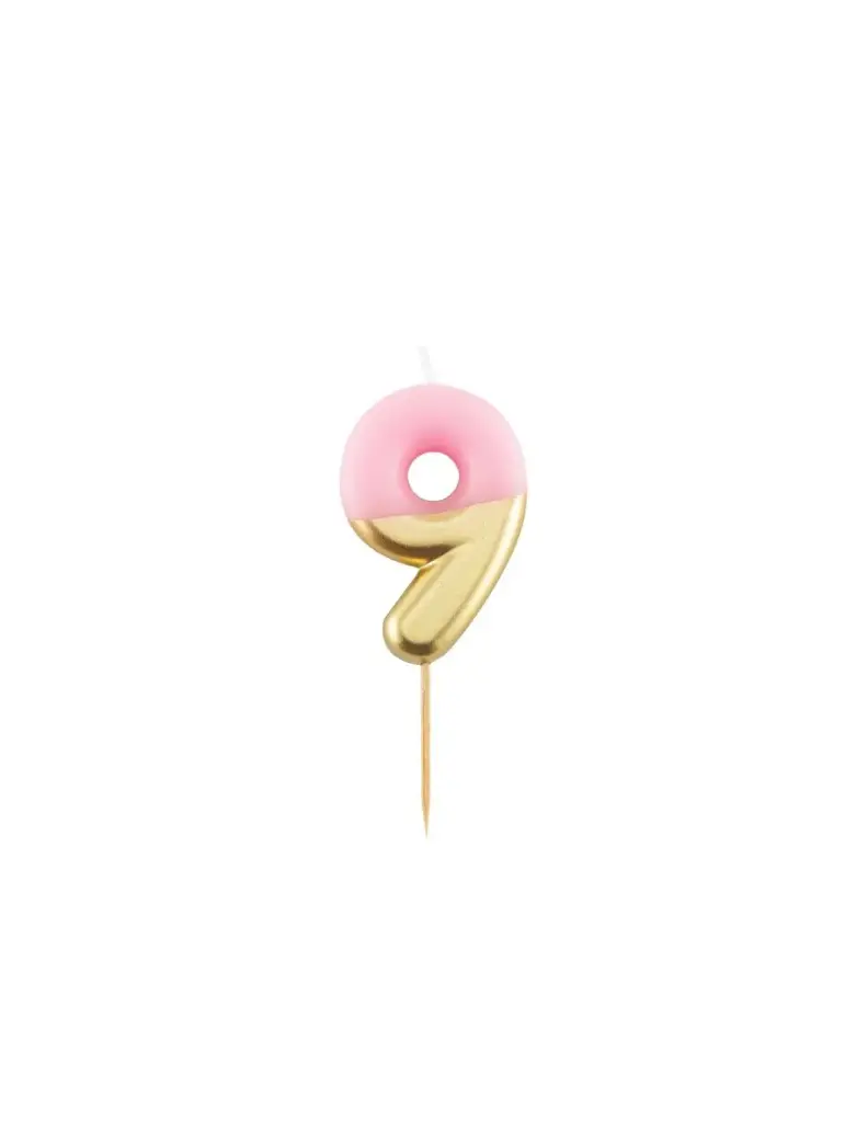 Numeral Metal Candle (9)  9Cm  