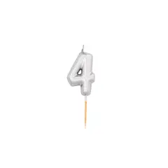 Numeral Metal Candle (4) 8Cm