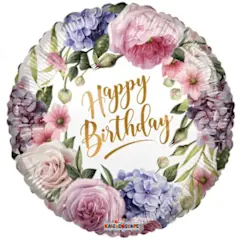 18 inch BIRTHDAY FLORAL balloons 