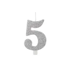 Numeral Metal Candle 5 9.5 CM