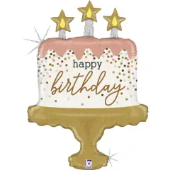  26 Inch Foil Balloon-Birthday Cake Confetti 