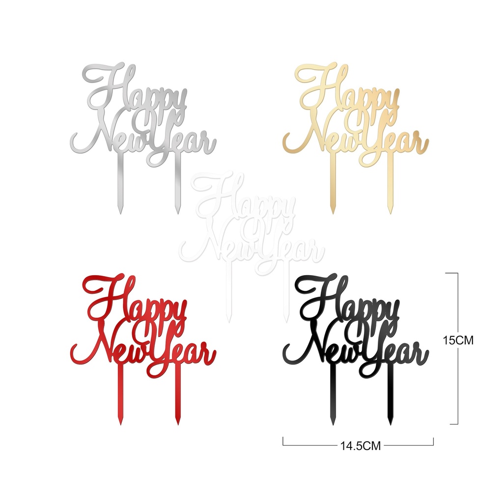 Cake Topper Happy New Year