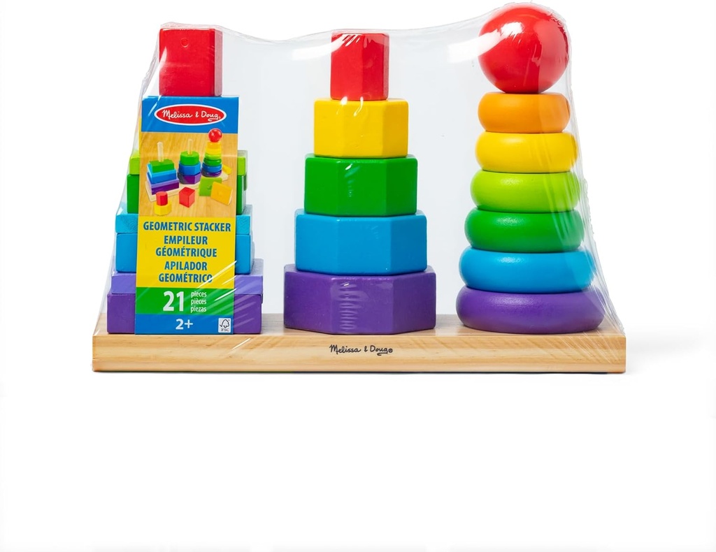  GEOMETRIC STACKER - WOODEN EDUCATIONAL TOY