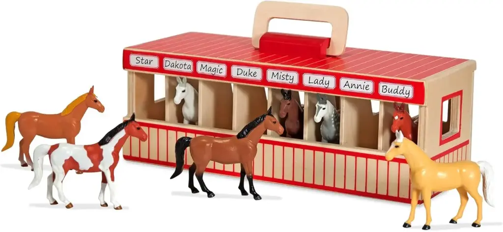  TAKE-ALONG SHOW-HORSE STABLE PLAY SET