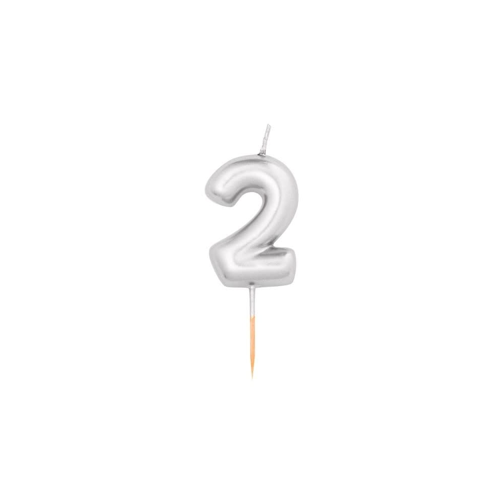 Numeral Metal Candle 2 8 Cm