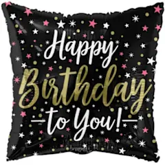 18 inch  BIRTHDAY BLACK SQUARE