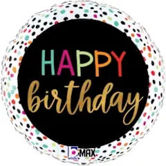 18 inch Birthday Colorful Dots balloon