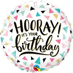 18 inch Birthday Hooray balloon