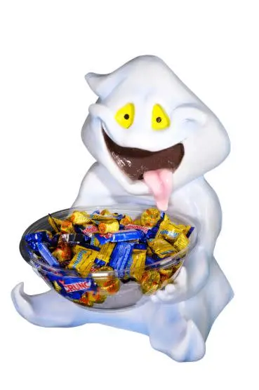 Ghost Candy Bowl Holder (W12 1/2 X H12 1/4XD9) Inch