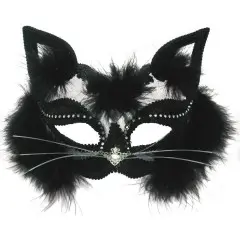 Transparent Black Cat Mask