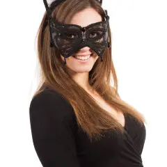 Transparent Black Cat Mask
