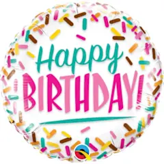 18 inch Birthday Sprinkles balloon