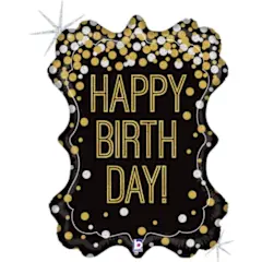  34 inch Metallic Birthday Frame Balloon 