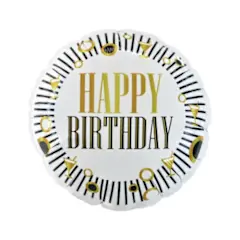  18 inch balloon Happy Birthday stripes