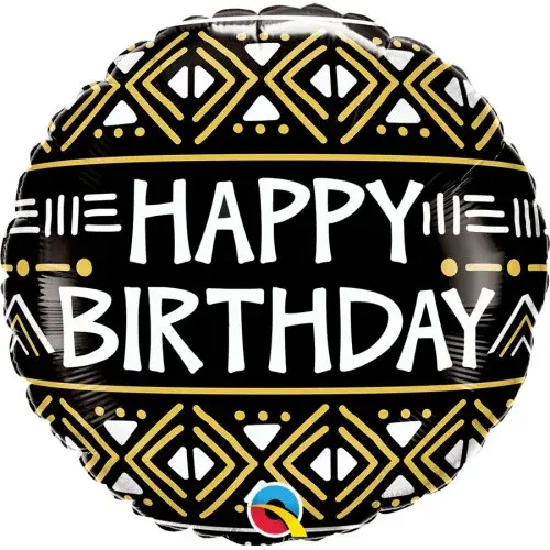  18 Inch Birthday Mud Cloth Print Balloon