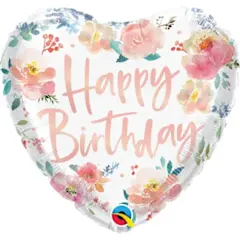 18 inch Birthday Watercolor Roses balloon 