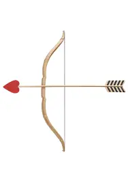MINI BOW & ARROW SET  GOLD/RED