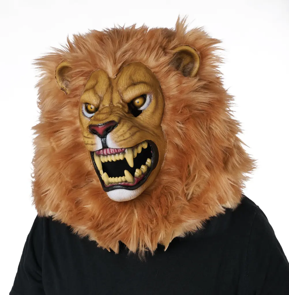 Lion Ani-Motion Mask-Tan