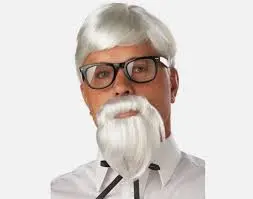 The Colonel Wig, Beard & Moustache-White