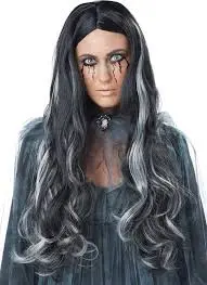 Bloody Mary Wig Black/Gray