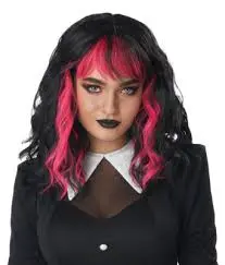 Cute N Crafty Wig-Black/Pink