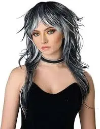 Tempting Tresses Wig-Black/White
