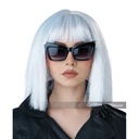 Shimmering White & Silver Cosplay Bob Wig