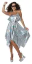 70’S Disco Women's Dress-Silver Mirrorball