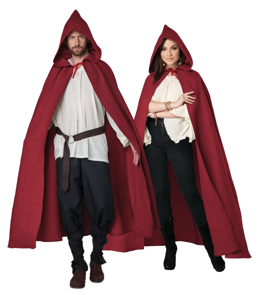 Hooded Crimson Adult Cloak