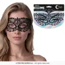 Black Lace Masquerade Eye Mask - Floral