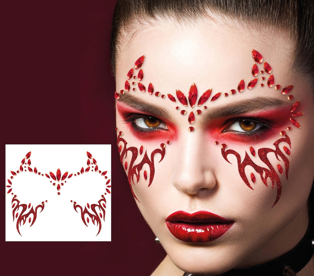 Devil Face Jewelry, Self-Adhesive