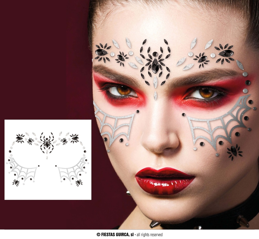 Spider Face Jewelry, Self-Adhesive