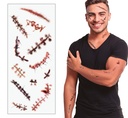 Scars Temporary Tattoo Sheet, 13x30 cm