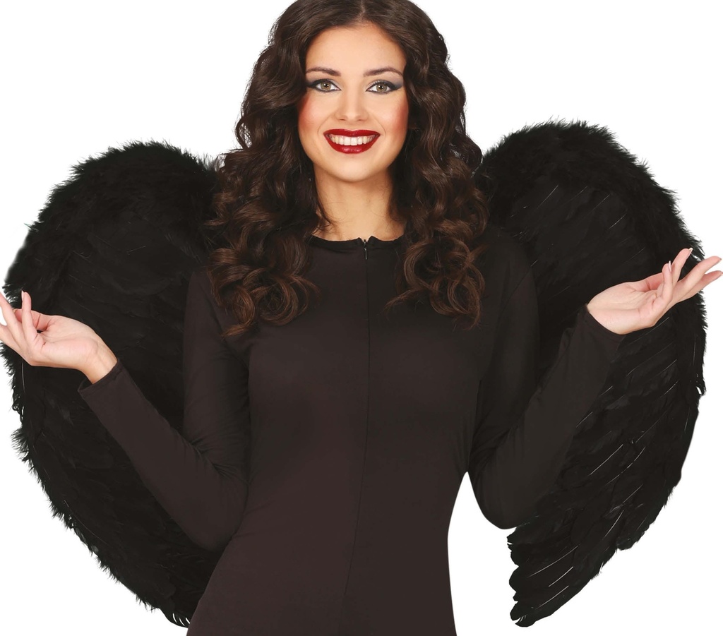 Feather Wings Black 80x55 Cms