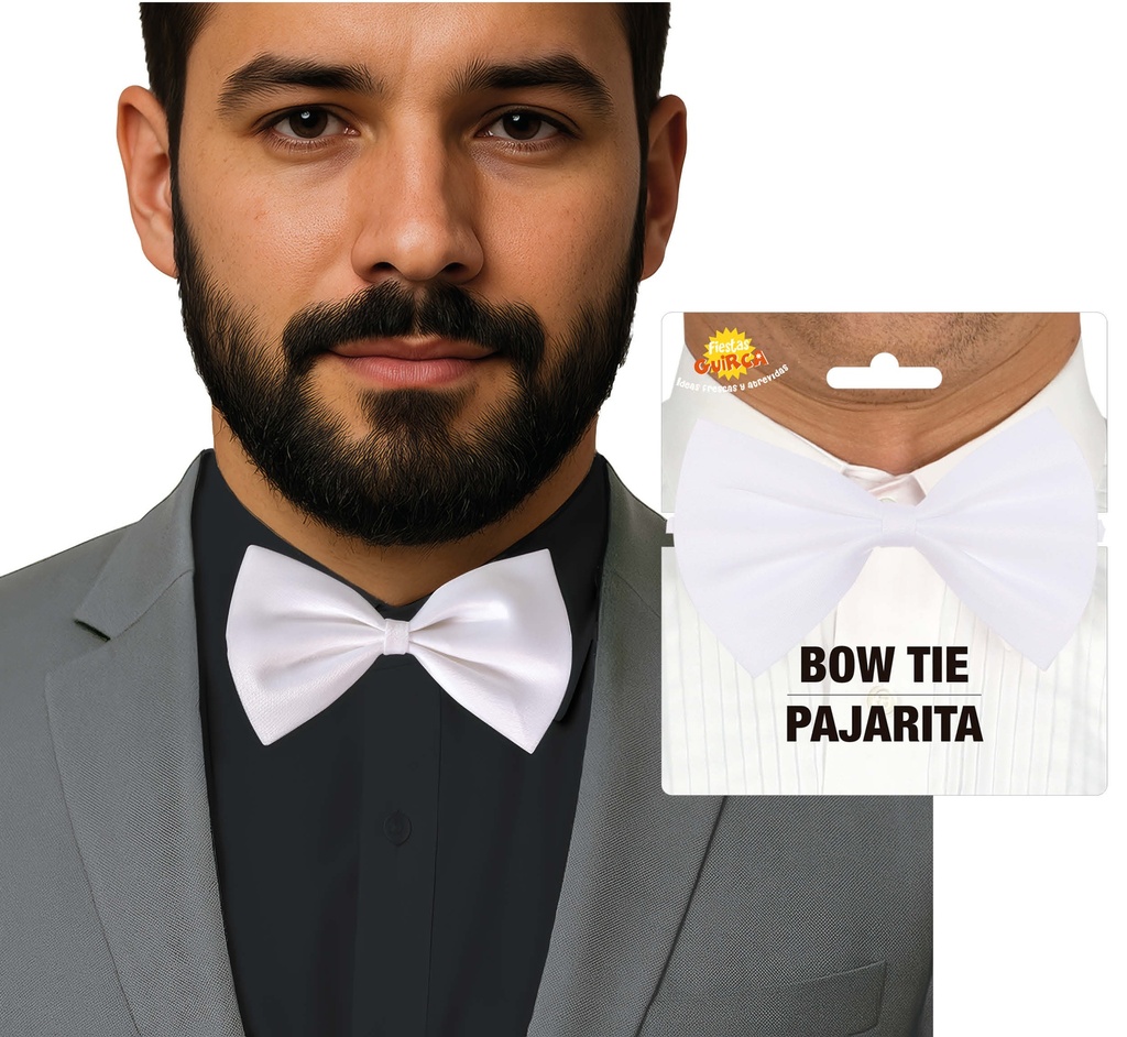 White Bow Tie, 11 Cm