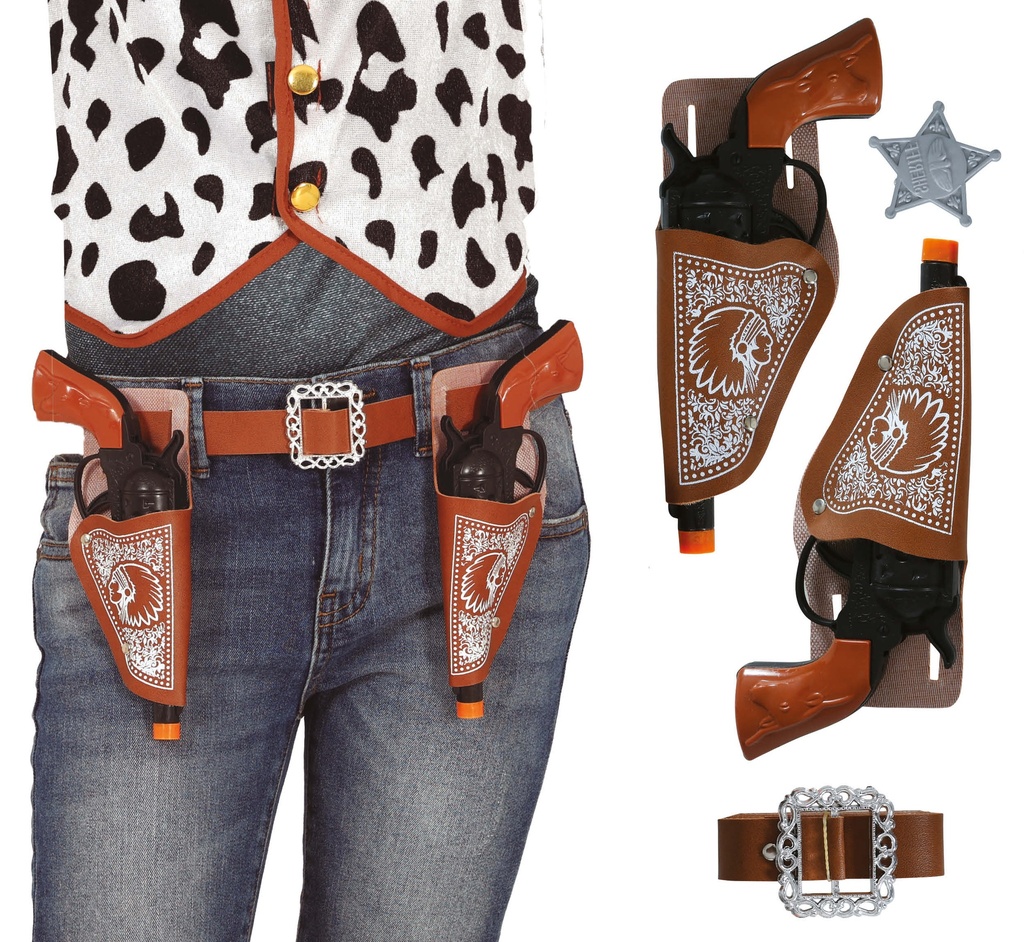 Pair Of Cartridges With 2 Pistols Of 20 Cms