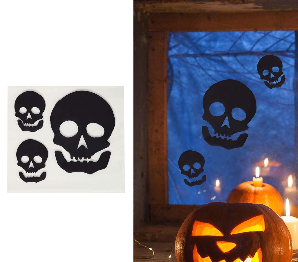 Skulls Gel Decoration 20x20 Cm