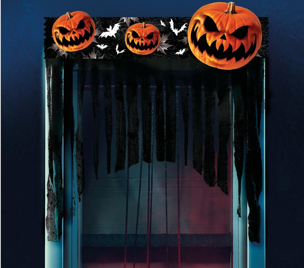 Pumpkin Door Curtain, 90x90 Cm